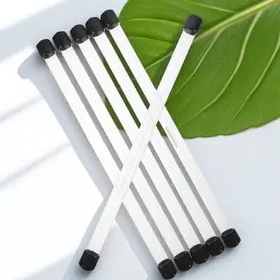 6 tubi di stoccaggio rotondi trasparenti con coperchio, tubi in plastica acrilica portatili trasparenti per bastoncini di incenso all'agarwood, casa e ufficio