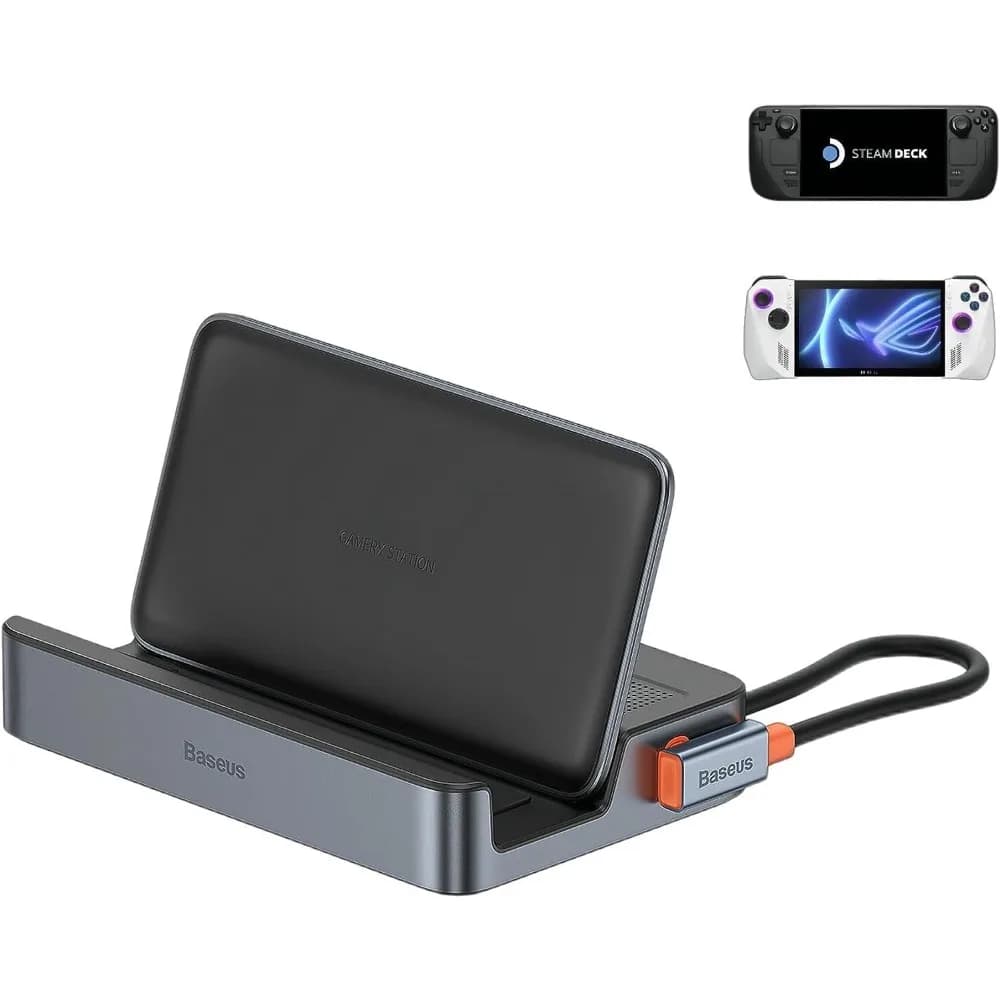 Docking station 6 in 1 per PC portatili con HDMI 4K, Gigabit Ethernet, ricarica PD da 100 W e supporto regolabile