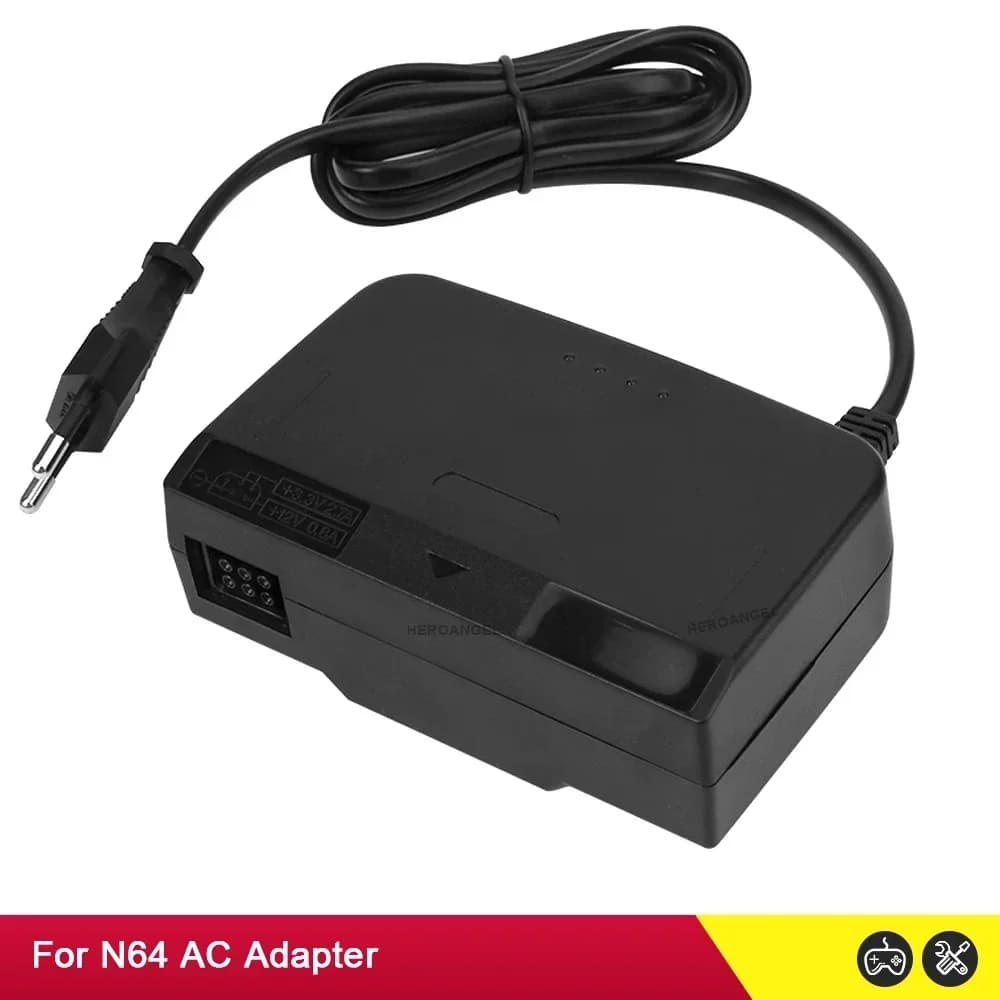 New Power Supply For N64 AC Adapter Charger for N64 Power Adapter Power Supply EU US Plug Cord Charging Charger Dropshipping