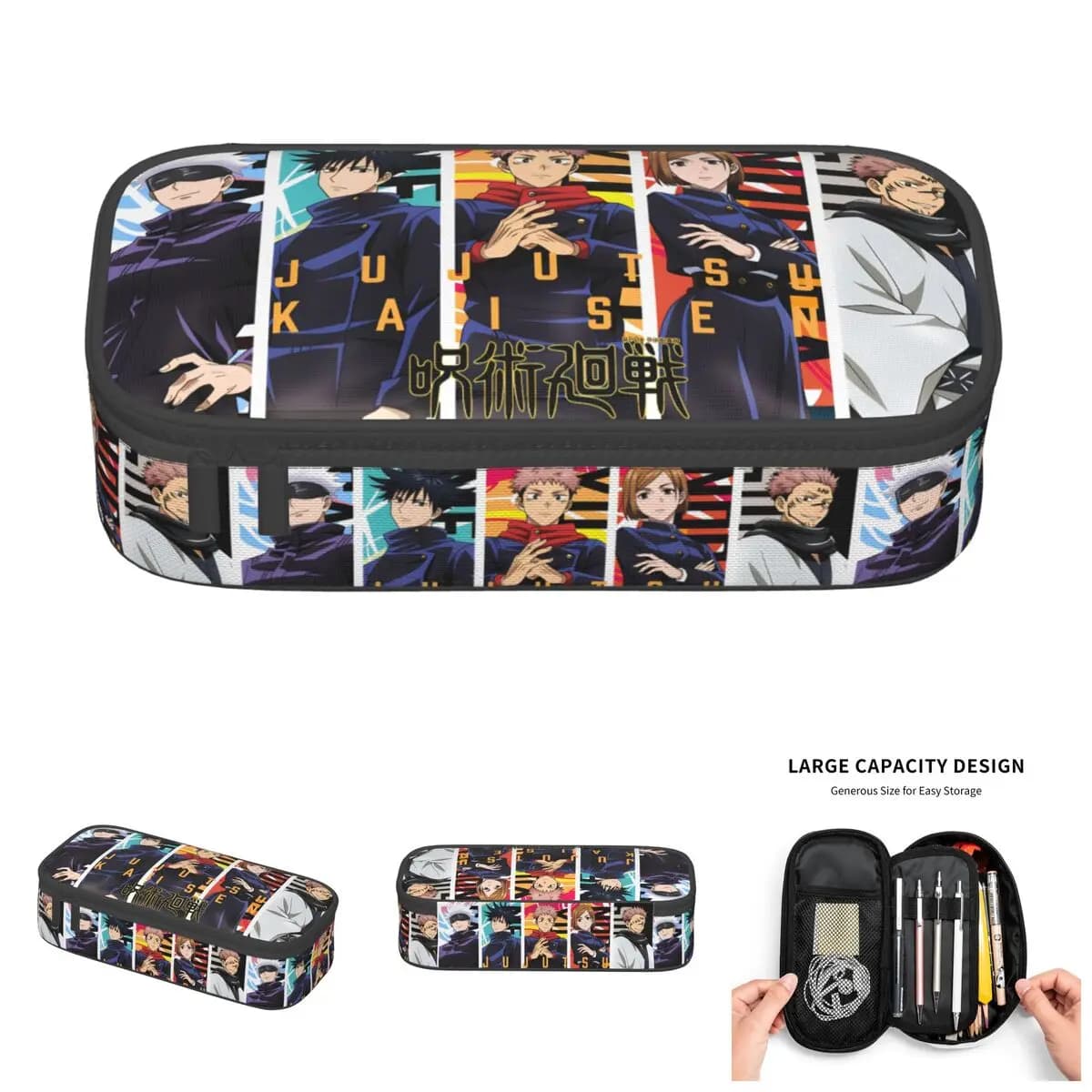 Astuccio per Matite Satoru Gojo Sukuna Jujutsu Kaisen Nobara Kugisaki, Borsa Portamatite Megumi Fushiguro Yuji Itadori, Astuccio per Studenti
