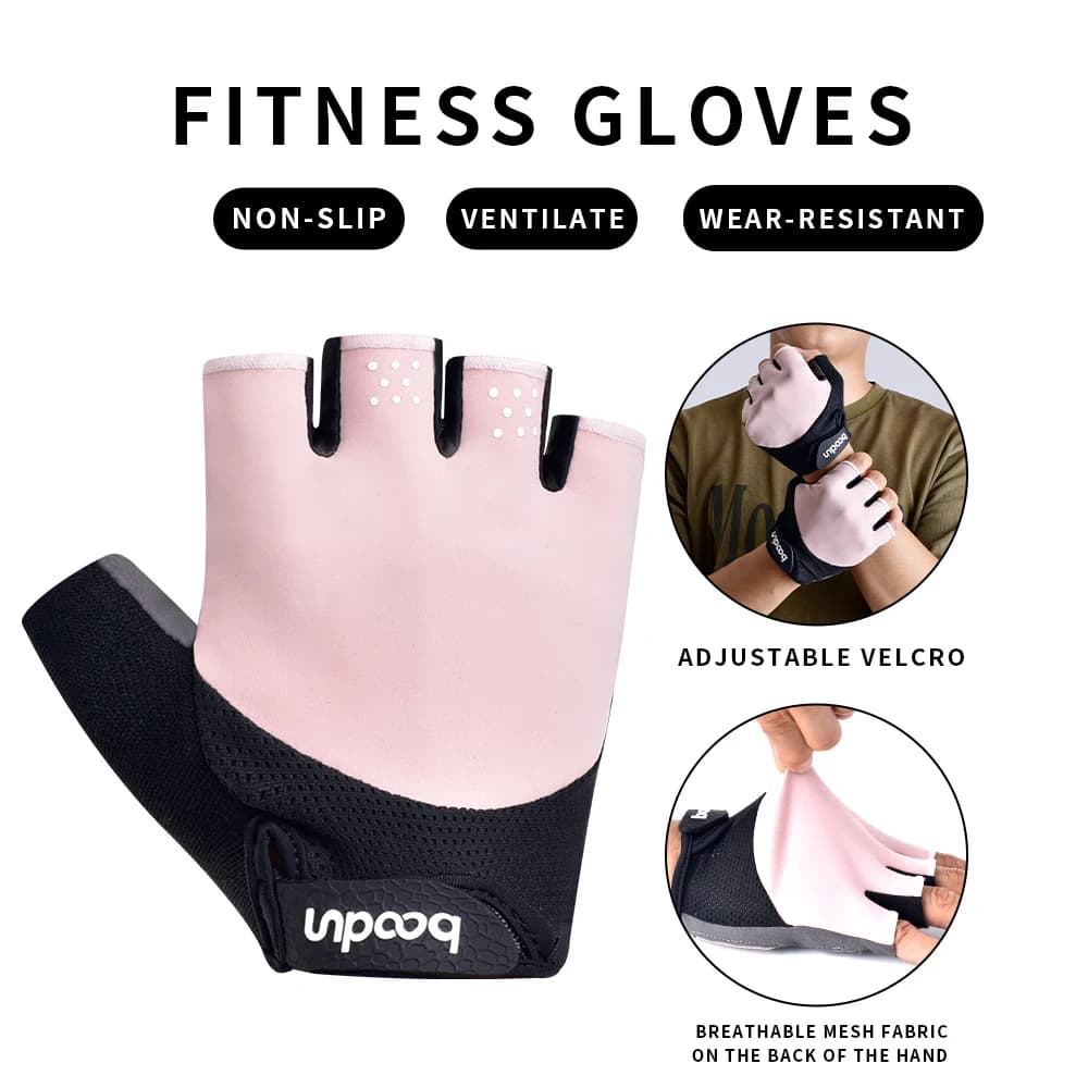 Unisex Half Finger Breathable Gym Gloves Elastic Non Slip UV Sand Resist Touch Screen For Fitness Weightlifting Cycling Sport