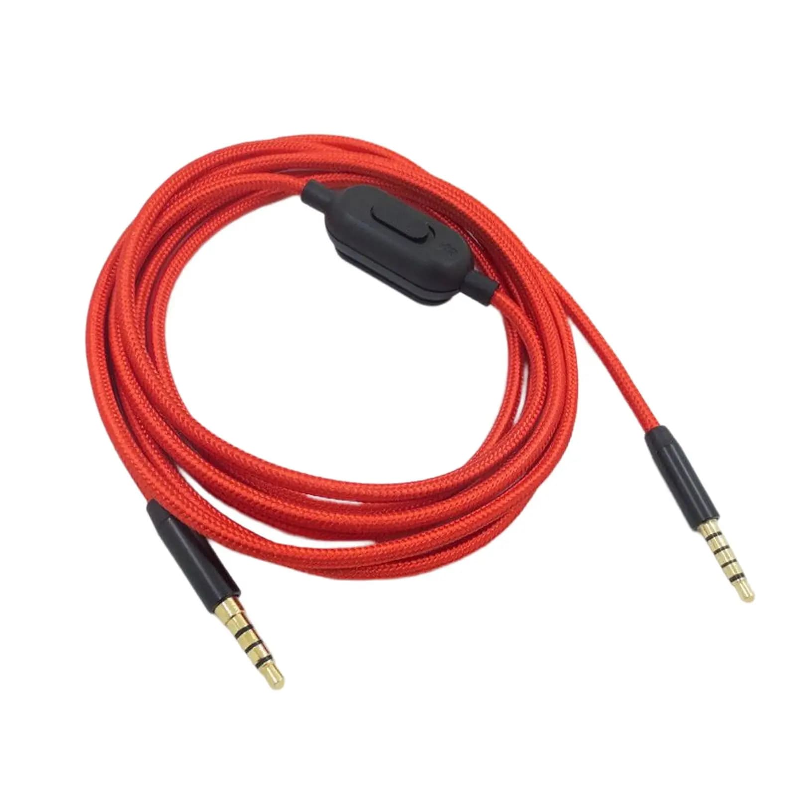 6.5-foot gaming headphone audio cable with silencer function, 3.5mm jack replacement cable for Astro A10 A40 A40TR, AUX red cable