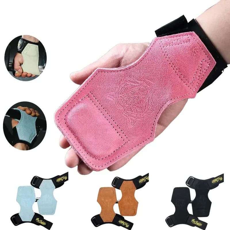Gym Weight Lift Gloves Crossfit Training Gloves in cowhide Palm Protector Wrist Support Training Horizontal Exercise
