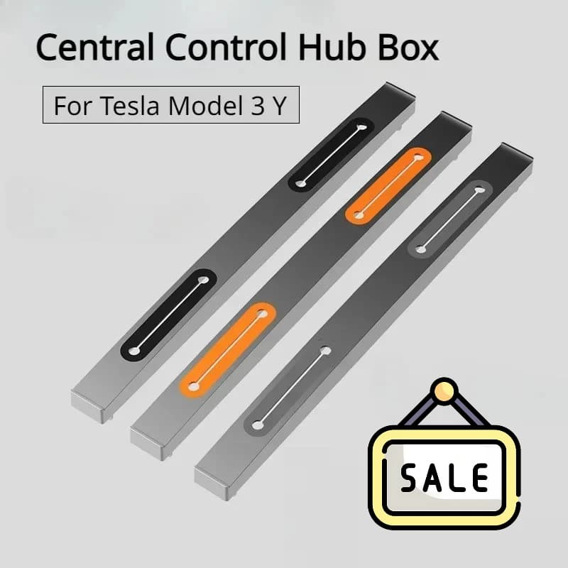 Central Control Hub Box for Tesla Model 3 Y Phone Charging Cable Clip Docking Station for Central Console Hub USB Data Line Organizer