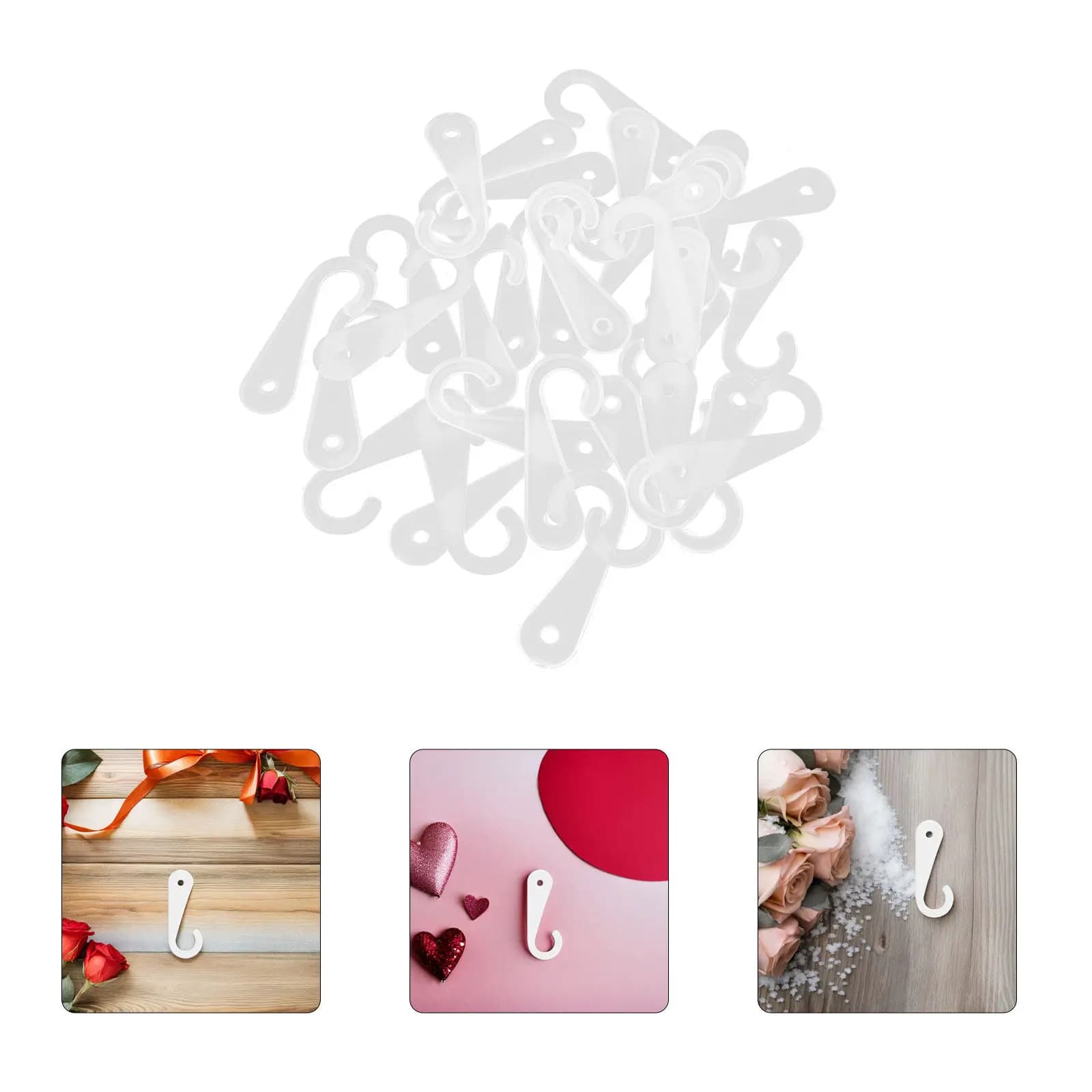 200Pcs Sock Display Hooks Plastic J Hooks Transparent Hanging Stands Retail Display Hangers for Socks Hats Scarves Gloves