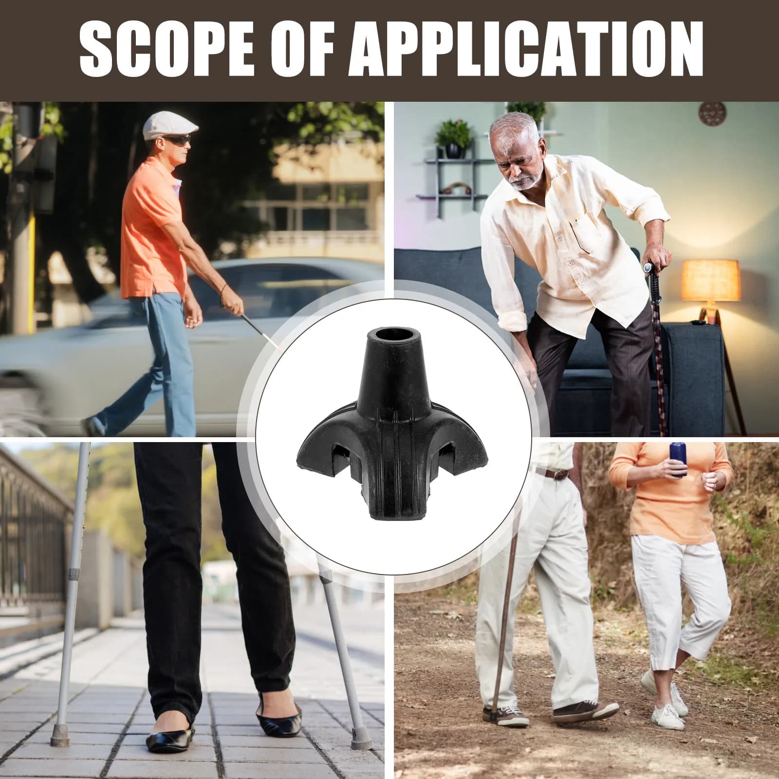 Spare Parts for Trekking Sticks, Anti-slip Covers, Hiking Stick Bearings, Anti-slip Protectors for Sticks and Garments