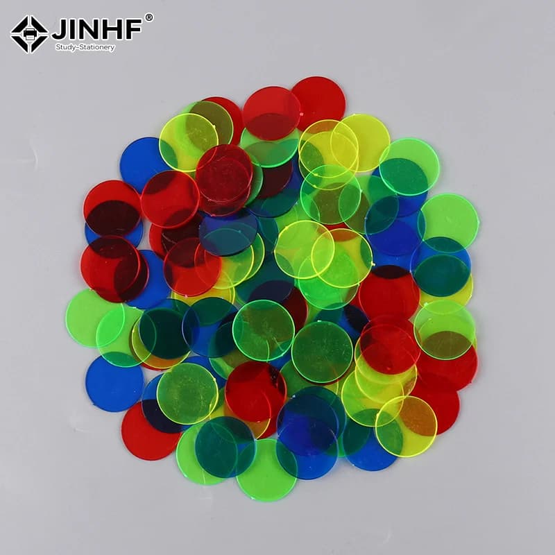 100pcs Kids Counting Coin Toy Mix Color Game Tokens Learning Teaching Aids Science Educational Toy for Children Kid