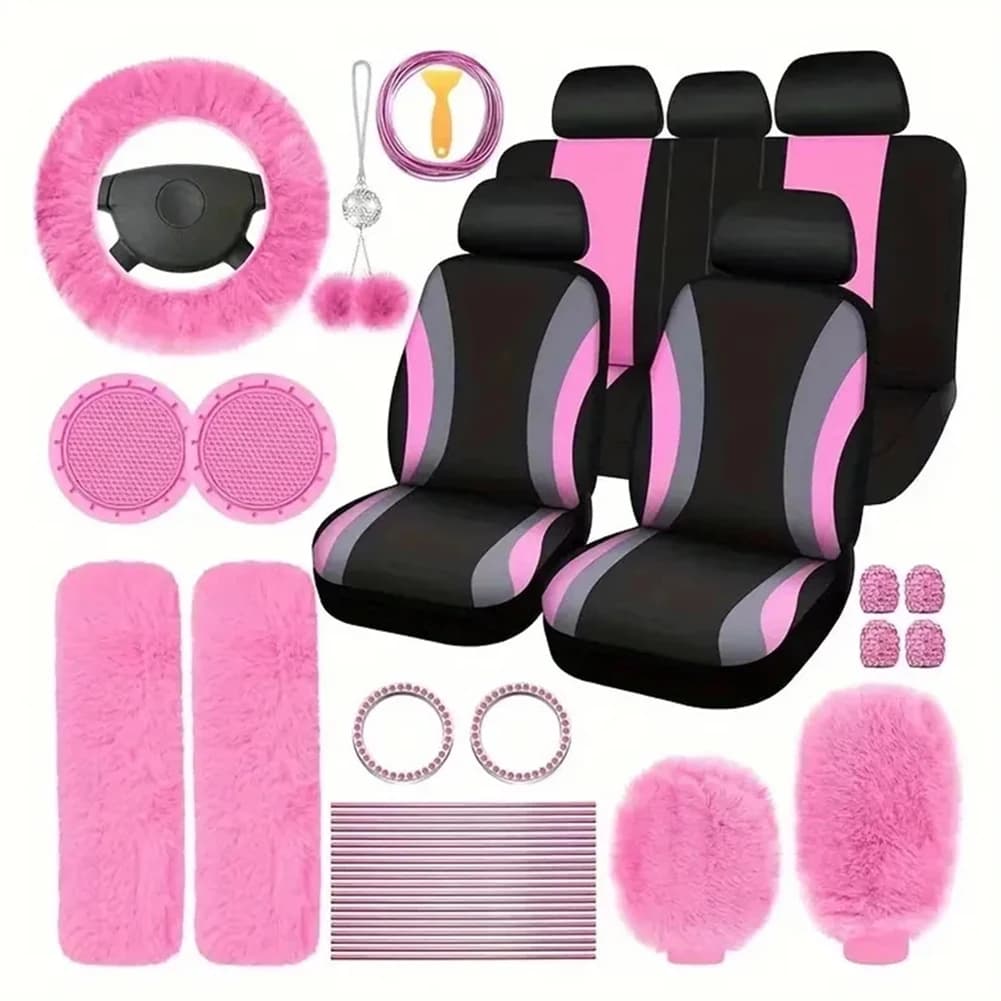 Accessories Soft Car Furniture Set of Covers for Red Car Luxurious Anti-slip Cover for SUV