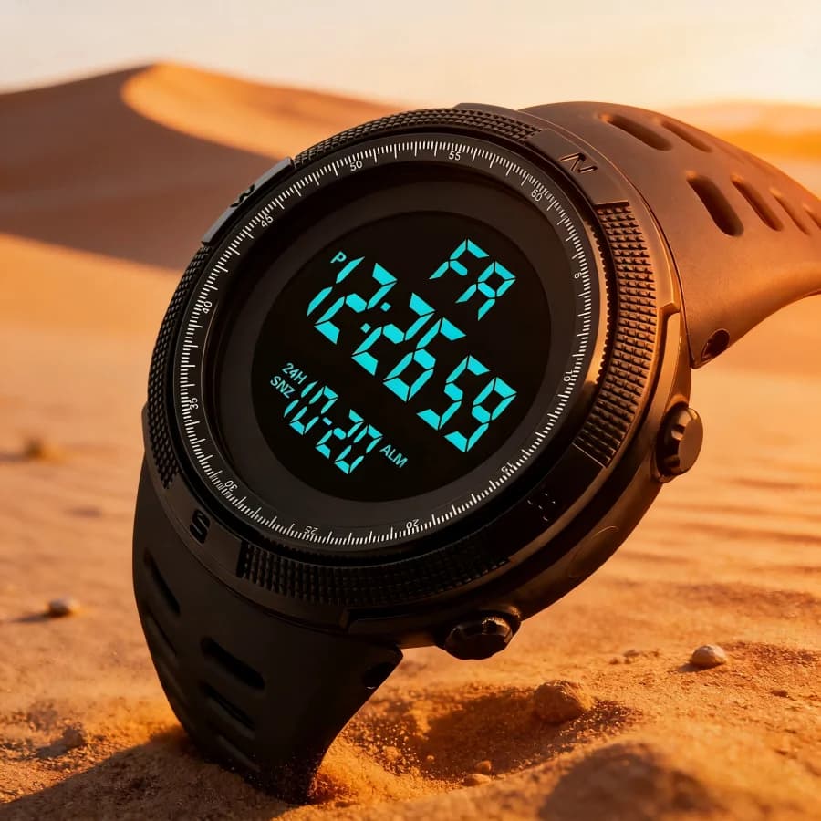 Men's Watch Digital Sport Watches For Men's Dial Large Luminous Alarm Clock Waterproof Military Multifunction Electronic Wrist Watch