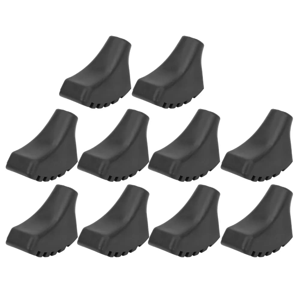 10 Pcs Durable Rubber Walking Stick Pad Portable Black Hiking Pole Tip Walking Poles Boot Tips Sand Mud Terrain