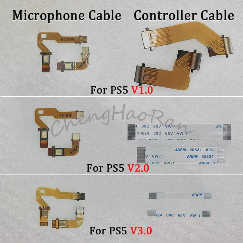 1Set Cavo Della Flessione Del Microfono Per PS5 BDM-010 020 030 Maniglia Cavi A Nastro Mic Interno Per PS5 V1 V2 V3 Gamepad Controller Cavo Piatto