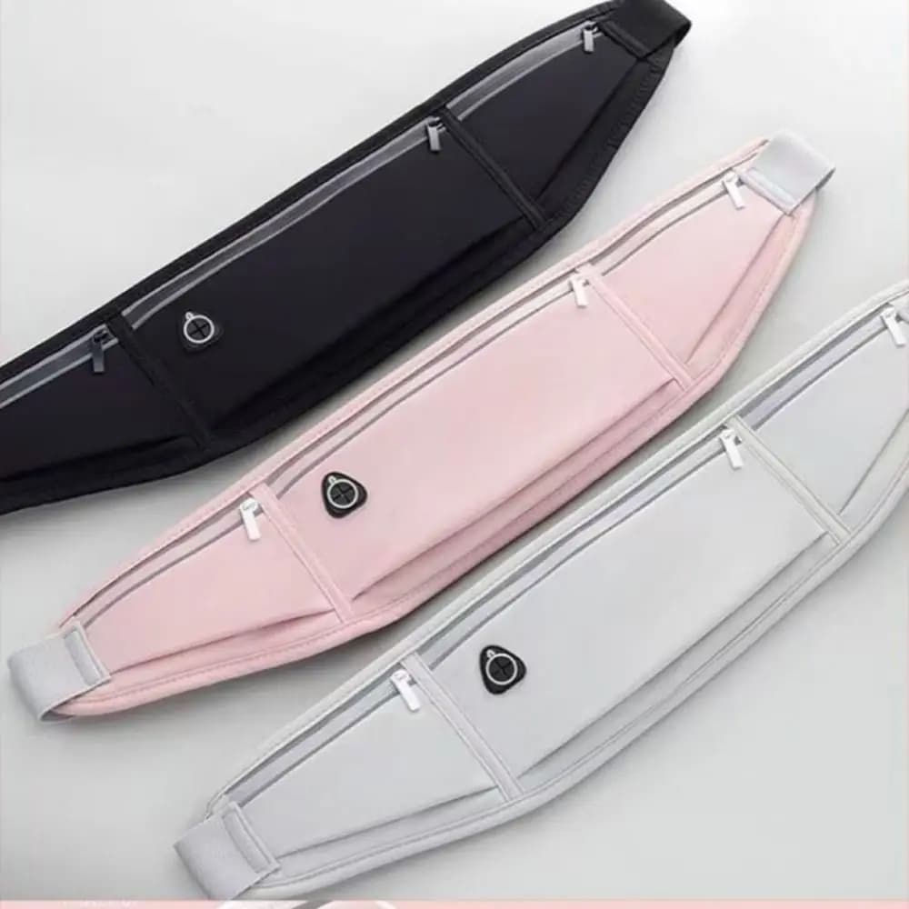 Fashion Waterproof Running Waist Bag Breathable Lightweight Sports Belt Bag Reflective Strip Invisible Waist Pack Phone Bag