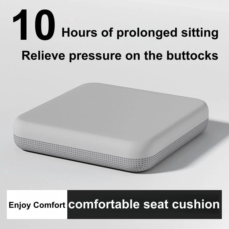 Cuscino per Sedile Auto in Memory Foam - Tessuto Traspirante in Fibra Effetto Ghiaccio, Antiscivolo e Allevia la Pressione, per Sedie da Ufficio, Sedie da Pranzo