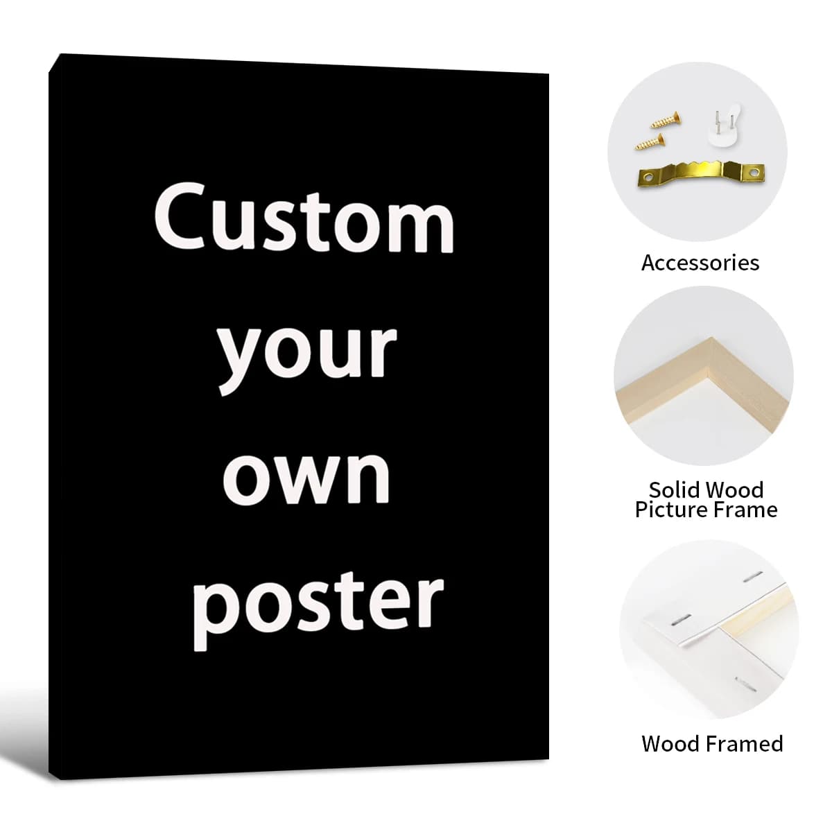 Custom posters framed wall art customized family photos canvas printing of wedding photos room decoration Custom Your Photos