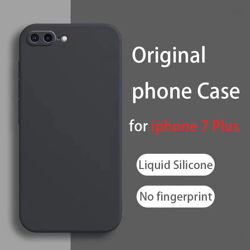 For iphone 8 Plus Liquid Silicone Phone Case for iphone 8Plus Matte Fashion Cover iphone8 Plus Anti-Drop Soft Case