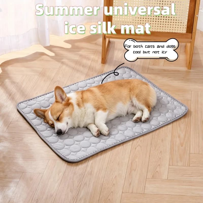 Tappetino rinfrescante estivo per animali domestici, coperta ghiacciata, letto freddo resistente, tappetino auto-rinfrescante antiscivolo, tappetino pieghevole per divano, per cani e gatti di taglia grande e piccola.