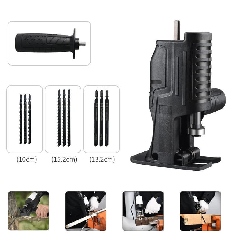 Trapano Elettrico Portatile con Funzione Sega Elettrica, Sega Alternativa per Uso Domestico, Set di Accessori per Utensili Elettrici Portatili da Falegnameria