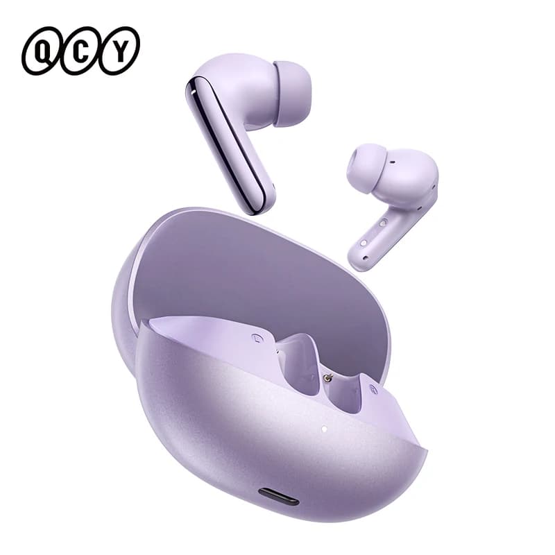 QCY MeloBuds N20 Bluetooth 6.0 Wireless Chargers with 13mm Driver, Adactive Hybrid Noise Cancellation -50dB, 40 Autonomy Hours, HT20 Headphones