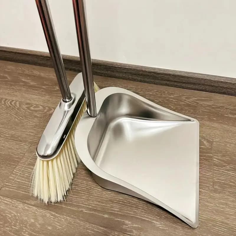 Set of shovel for iron and stainless steel broom, high-end sweeper for interior, scrape single domestic garbage, tools for personal cleaning of the ozio