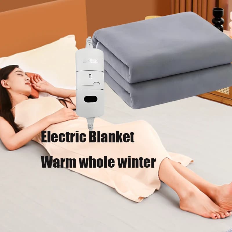 Coperta riscaldante elettrica Termostato automatico Scaldacorpo doppio Materasso da letto Spina europea 220V Tappeti riscaldati elettrici Tappetino