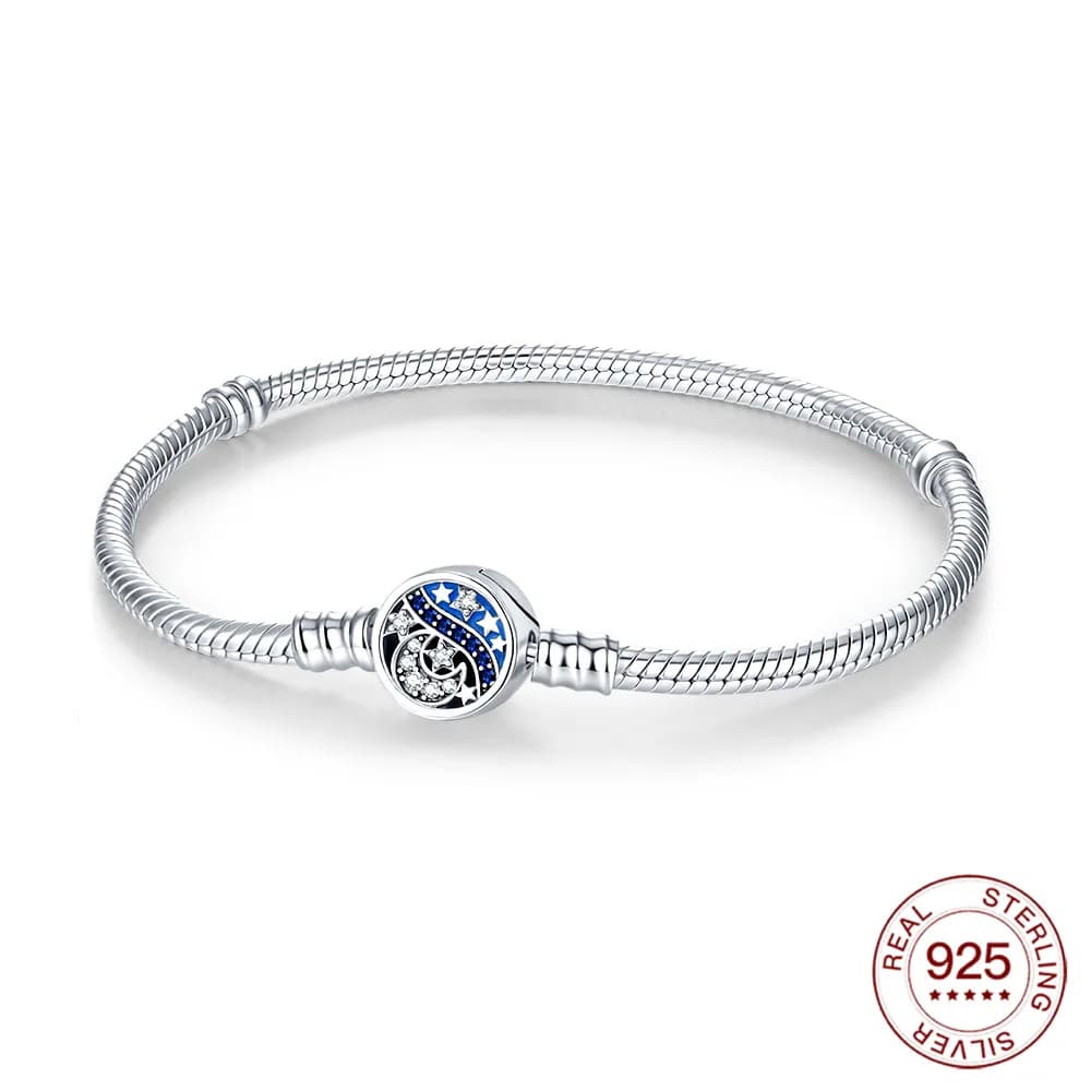 2025 Bracciale in argento sterling 925 Yin Yang Bracciale sole e luna Fascino originale che borda Gioielli fai da te Amante fa regali per le donne