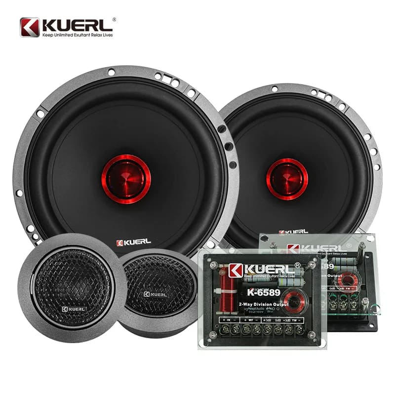 KUERL Set di Altoparlanti per Auto da 165mm, Sistema Audio a Due Vie da 6,5 Pollici per Upgrade dell'Audio dell'Auto