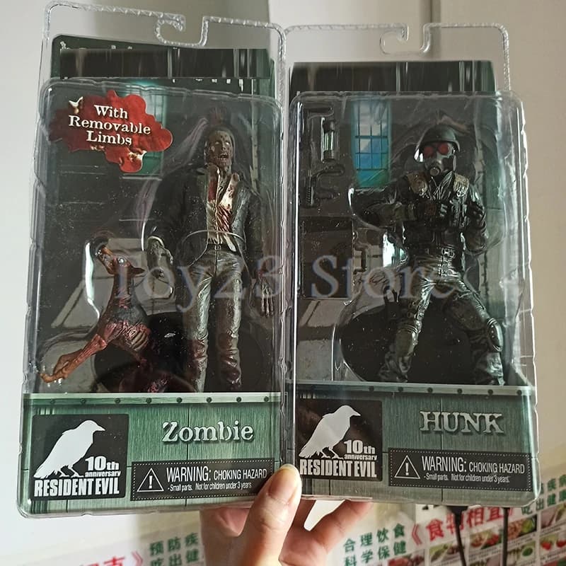 NECA Redfield Hunk Zombie con Dog Licker e Walker Chris Redfield Hunk Action Figure Giocattoli di modello