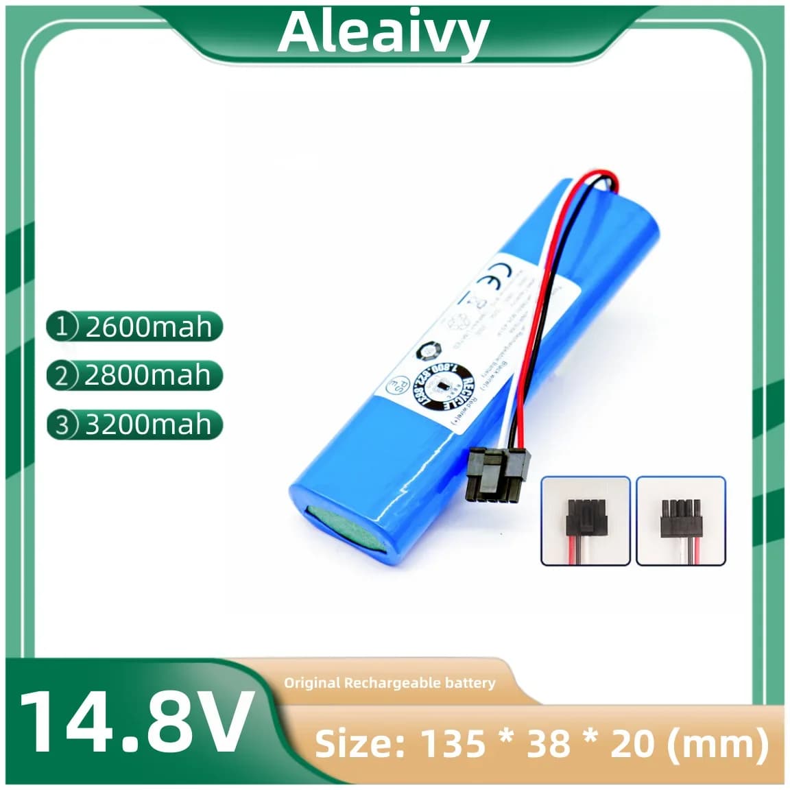 Batteria ricaricabile originale per Conga 3290 3390 3490 3590 3690 3790 3890 Robot spazzante 14.8V 3200mah Aspirapolvere