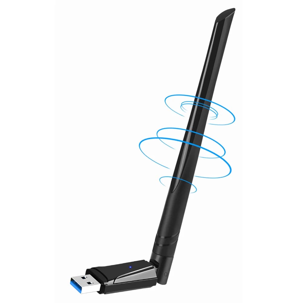 Adattatore USB WiFi 6 900Mbps Dual Band 2.4G&5GHz, Ricevitore Wireless Senza Driver con Antenna 5dbi per Windows 7/10/11