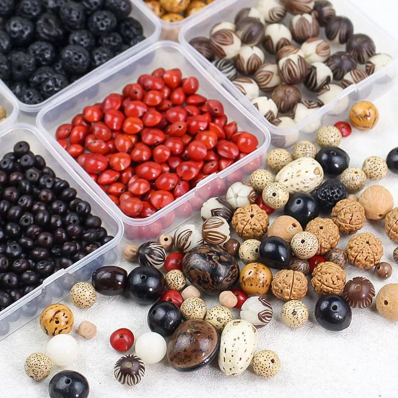 1 Pack of Various Natural Bodhi Seeds, Irregular Beads for Handicraft Bracelets, Necklaces, Planetary Pearls, Fa-da-Te Jewelry Accessories for Women and Men