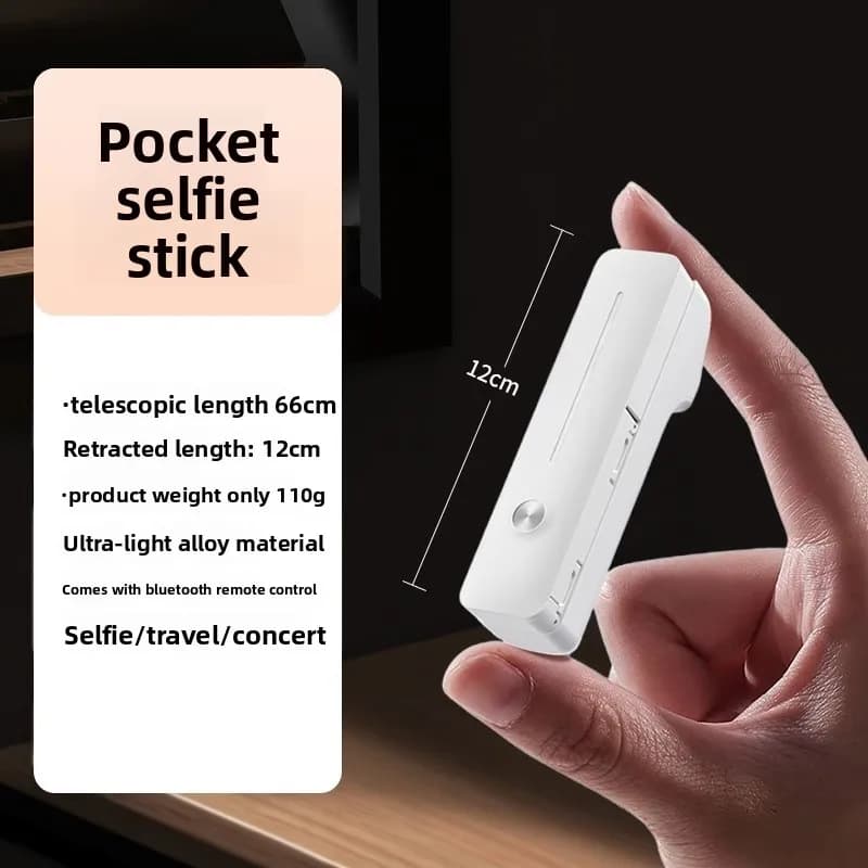 Nuovo mini selfie stick portatile Bluetooth con 360 ° rotazione per scattare foto, registrare le trasmissioni in diretta di vlog