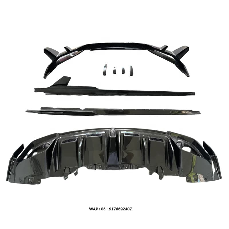 High Quality Body Kit Cap Style Carbon Fiber Front Lip Side Skirt Rear Diffuser for R8 2021-2022
