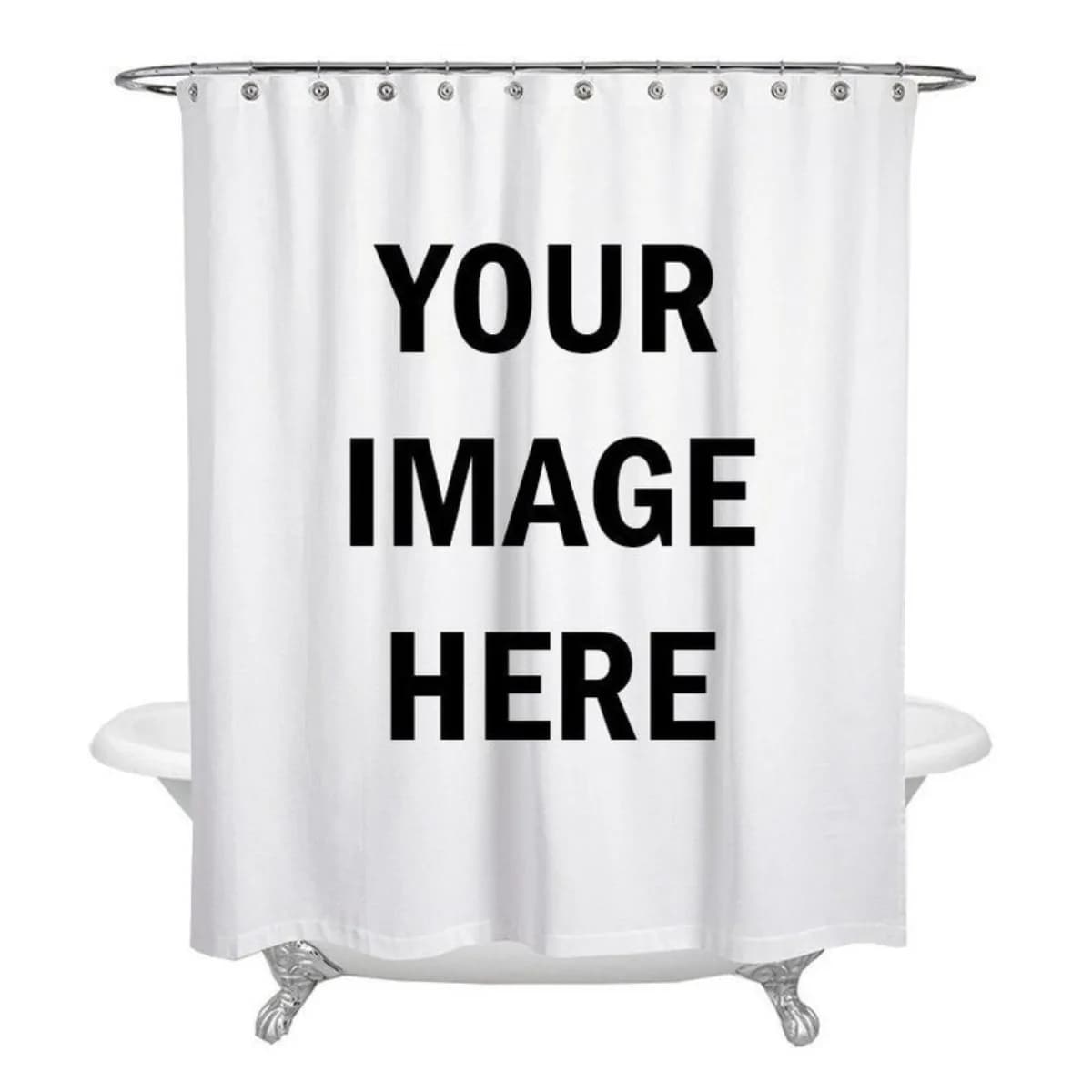 Tenda da Doccia Personalizzata con Immagine, Impermeabile in Tessuto di Poliestere, per Bagno e Arredamento Casa