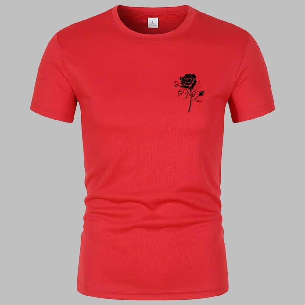 T-shirt da uomo estiva alla moda, casual, da lavoro, a maniche larghe, versatile, girocollo, traspirante