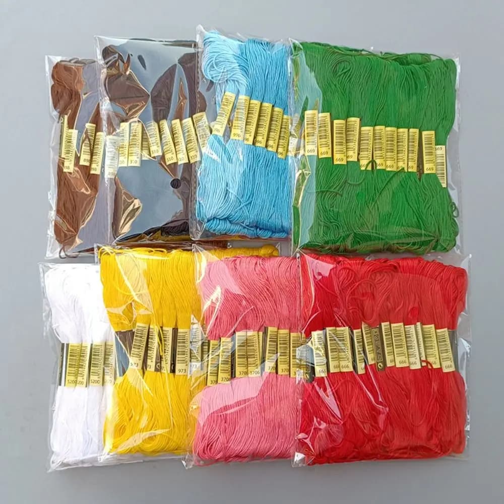 Cross Stitch Thread Polyester Cotton Gradient Color Embroidery Thread Craft 24 Pieces /8 Meters /6 Strands