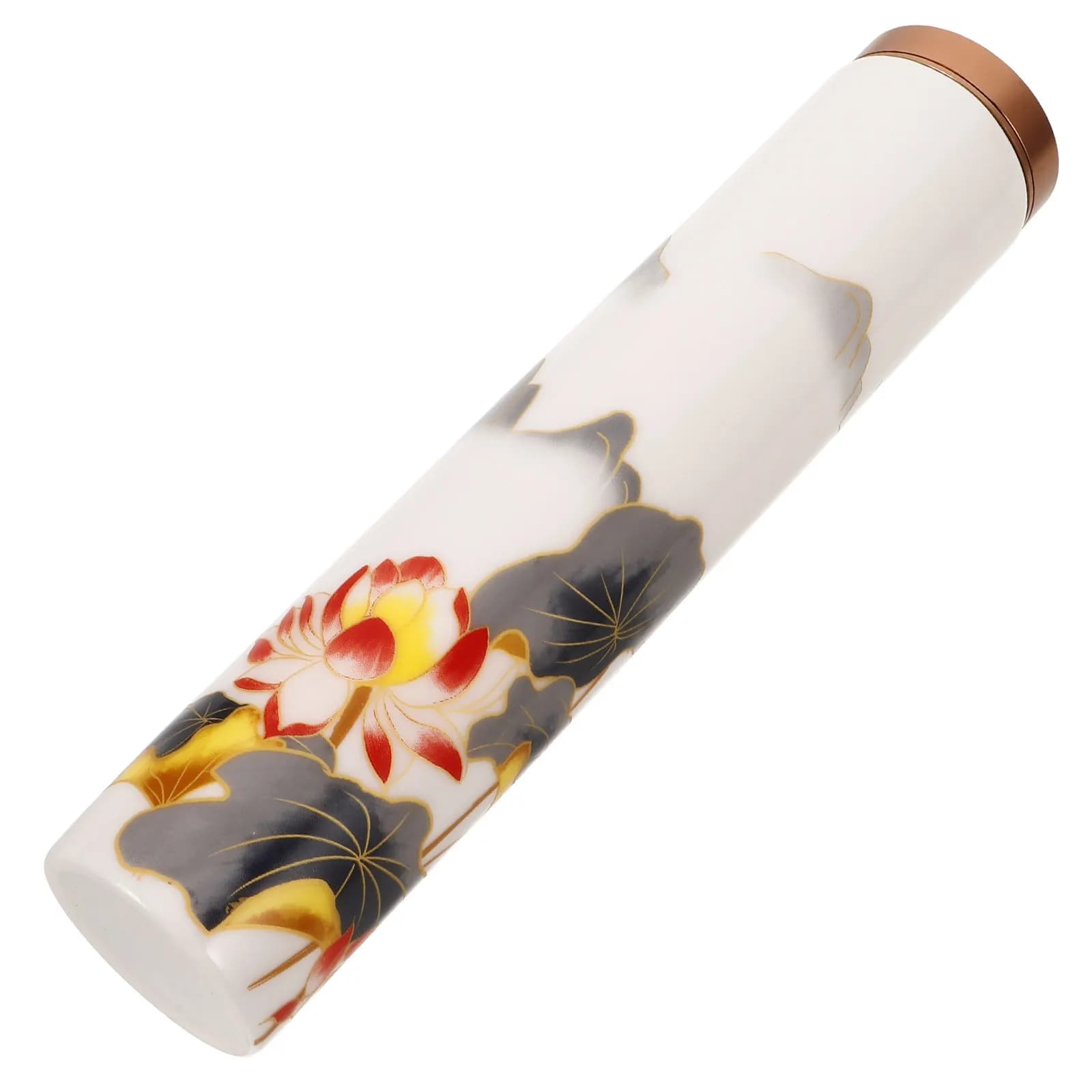 Portaincenso in Ceramica, Tubo Vuoto per Conservare Bastoncini d'Incenso, Contenitore Portatile per Incenso