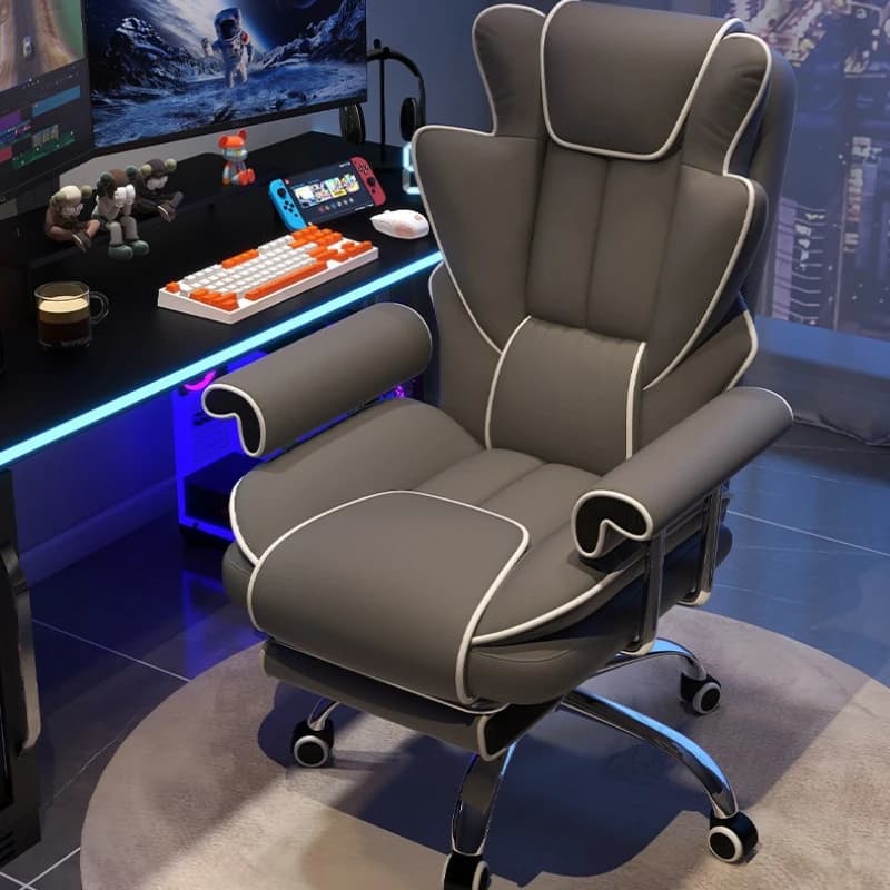 Sedia da Gaming Traspirante per Casa, Robusta Poltrona da Gioco, Sedia da Ufficio, Sedia Ergonomica Regolabile da Scrivania