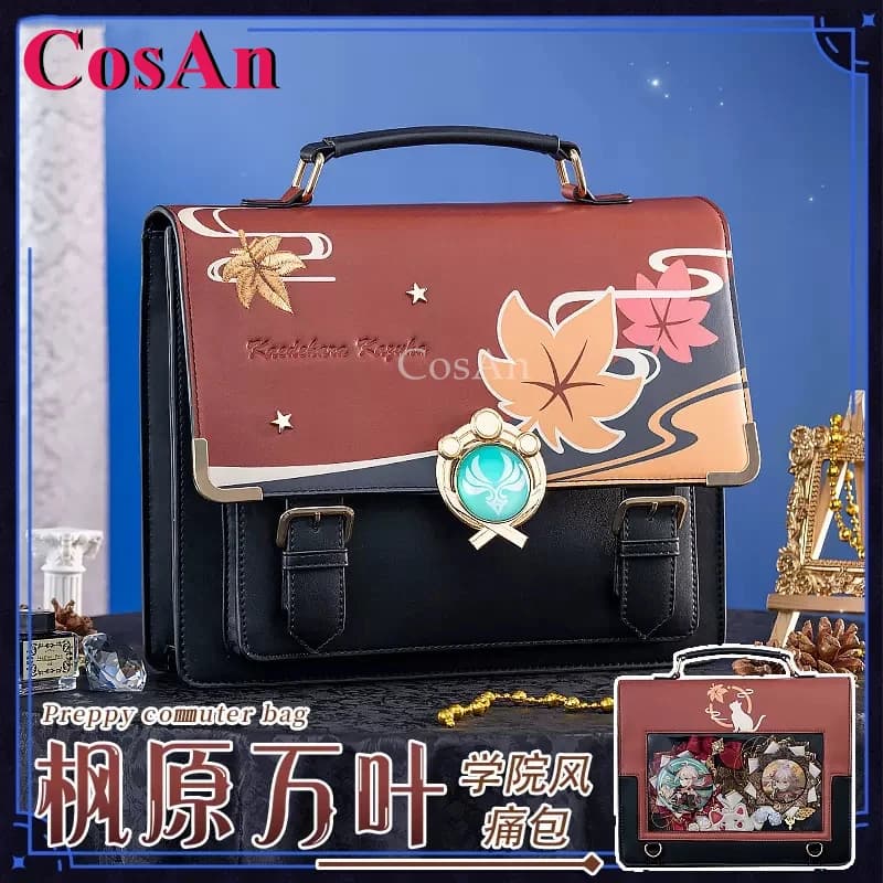 CosAn Genshin Impact Kaedehara Kazuha Cosplay Theme Impression Pack Daily Preppy Commuter Backpack Messenger Bag Lovely Itabag
