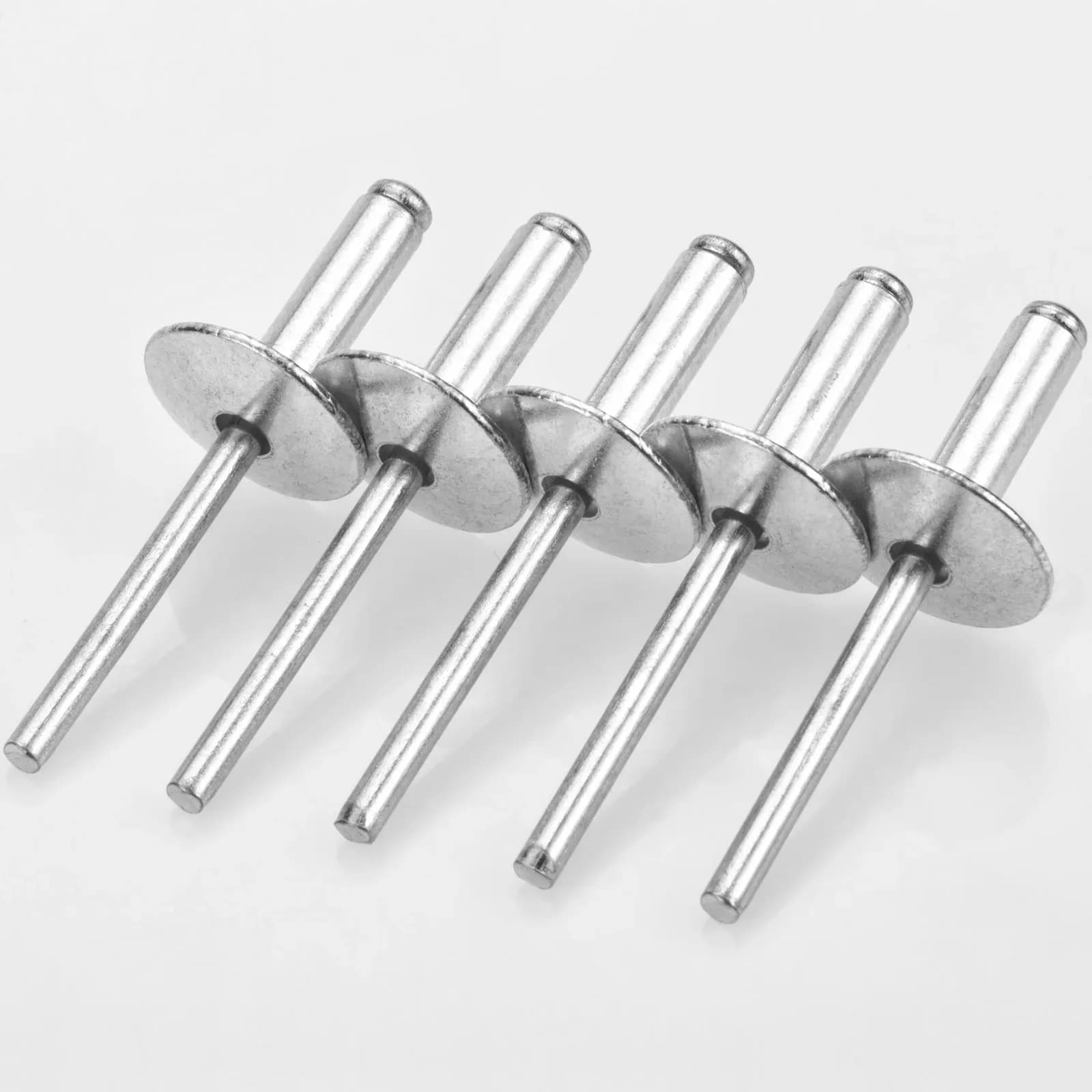 Kit Assortito di 30 Pezzi di Rivetti Ciechi a Flangia Grande, Rivetti Pop in Alluminio, Diametro Flangia