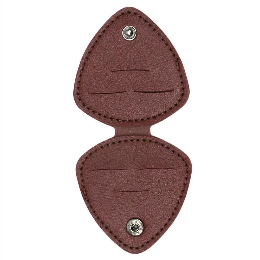 Custodia per plettri per chitarra portatile in pelle PU Custodia per plettri per chitarra antipolvere impermeabile Porta plettri per chitarra