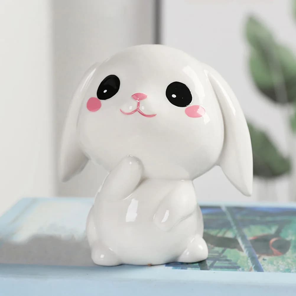 Barattolo di risparmio per bambini a forma di coniglio Salvadanaio per cartoni animati Adorabile salvadanaio Coniglio Salvadanaio decorativo Barattolo di contanti Scatole per soldi Casa