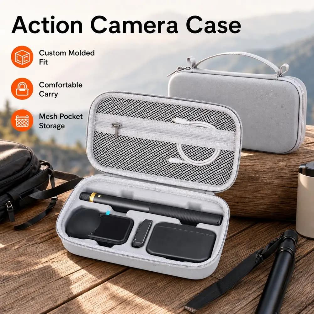 For Insta360 X6 Hard EVA Carrying Bag Full Set Storage Pouch for Action Camera Organizer Accessories