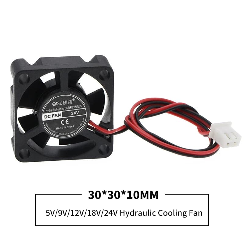 Ventola di raffreddamento 25x25mm 30x30mm DC 5V 12V 18V 24V Mini dispositivo di raffreddamento Brushless Chipset Dissipatore di calore per parti della stampante Proiettore compatibile