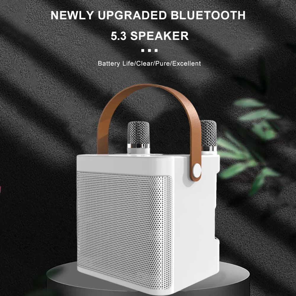 Macchina per karaoke per adulti e bambini, altoparlante portatile da 60 W, 2 microfoni wireless ricaricabili, musica per feste, vacanze, adolescenti
