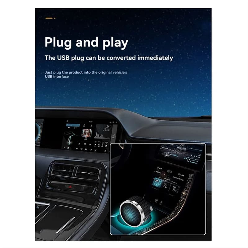 JABS-Adattatore Carplay Wireless Dongle USB 2In1 Adattatore Smart Carplay e Android Auto Carplay cablato a Plug And Play wireless
