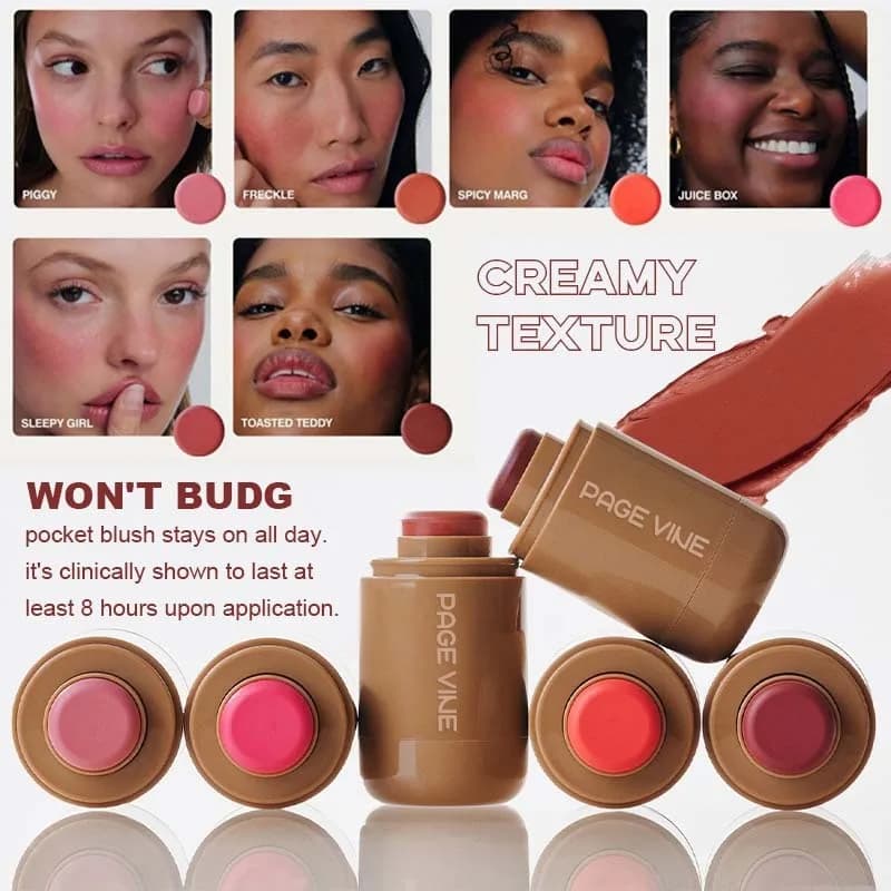 Bestseller: Blush Stick Tascabile, Stick Lucidalabbra e Fard Sei Colori, Stick Illuminante, Trucco