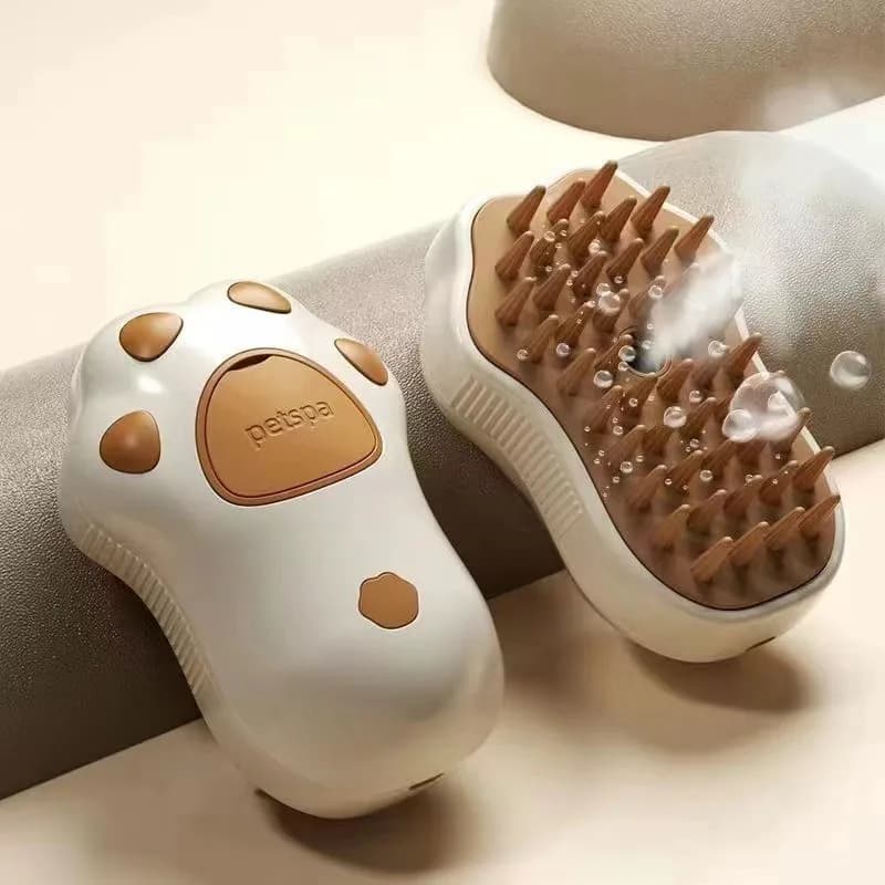 1pc Electric Water Spray Pet Grooming Brush, Soft Silicone Spray Comb, Self-Clean Fur Remover Tool for Cats & Dogs
