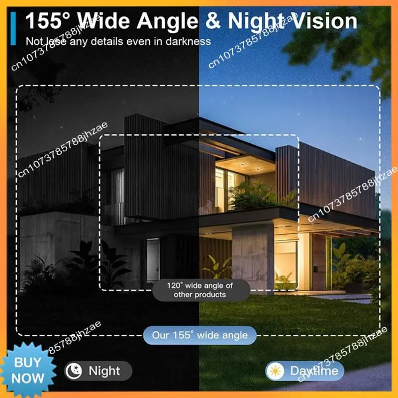A10R Wireless Wifi Videocitofono Campanello Telecamera PIR Rilevazione umana Archiviazione nel cloud Campanello per porta esterno Citofono Smart Home (Con) Facile da U