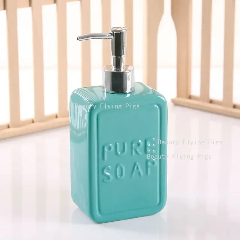 Ceramic Shower Gel Bottle Ceramic Liquid Dispensing Bottle Hand Sanitizer Bottle Bathroom Accessories Portable Soap Dispensers