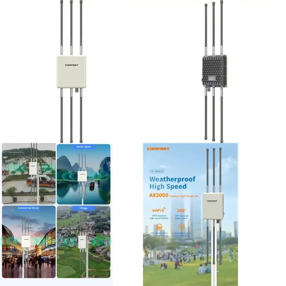 Comfast CF-WA937 per OpenWrt, Router WiFi Dual Band 5.8GHz 3000Mbps con Antenna Esterna, Access Point Wireless AC a Lungo Raggio